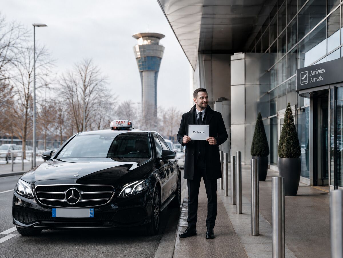 Transfert taxi TL depuis l'a&eacute;roport Lyon Saint-Exup&eacute;ry vers les stations Alpes 2030