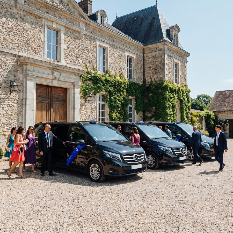 Mariage dans un château près de Lyon : navettes Taxi TL Events pour les invités
