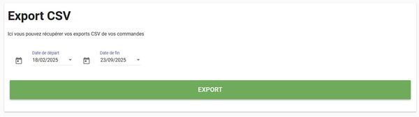 Portail TL PRO - Export CSV des courses