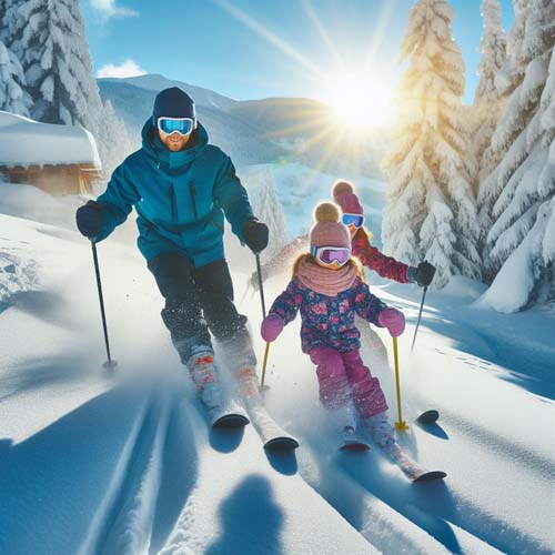Les Deux Alpes Ski Slope Illustration