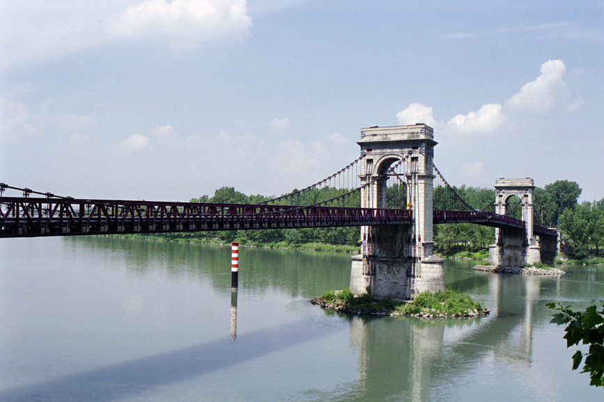 Suspension Bridge of Givors illustration