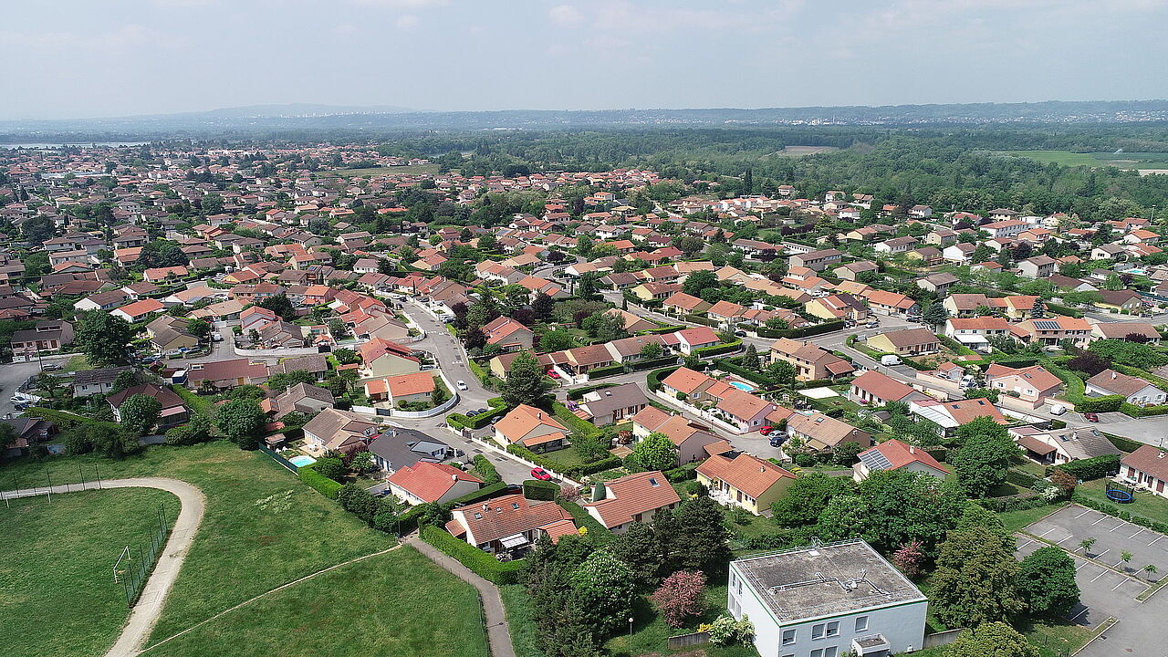 Aerial view of Meyzieu illustration