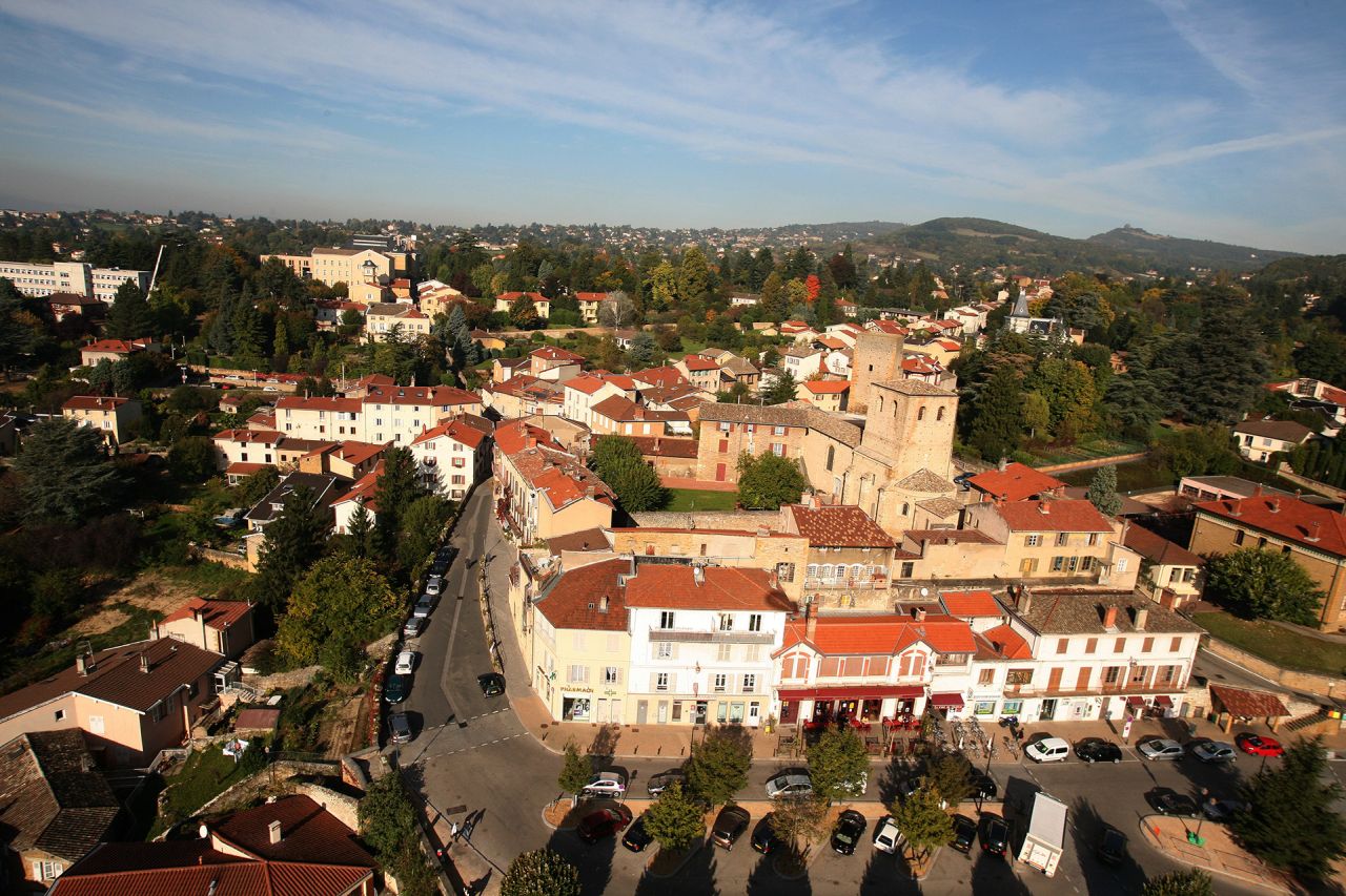 Aerial view of Saint-Cyr-au-Mont-d'Or illustration