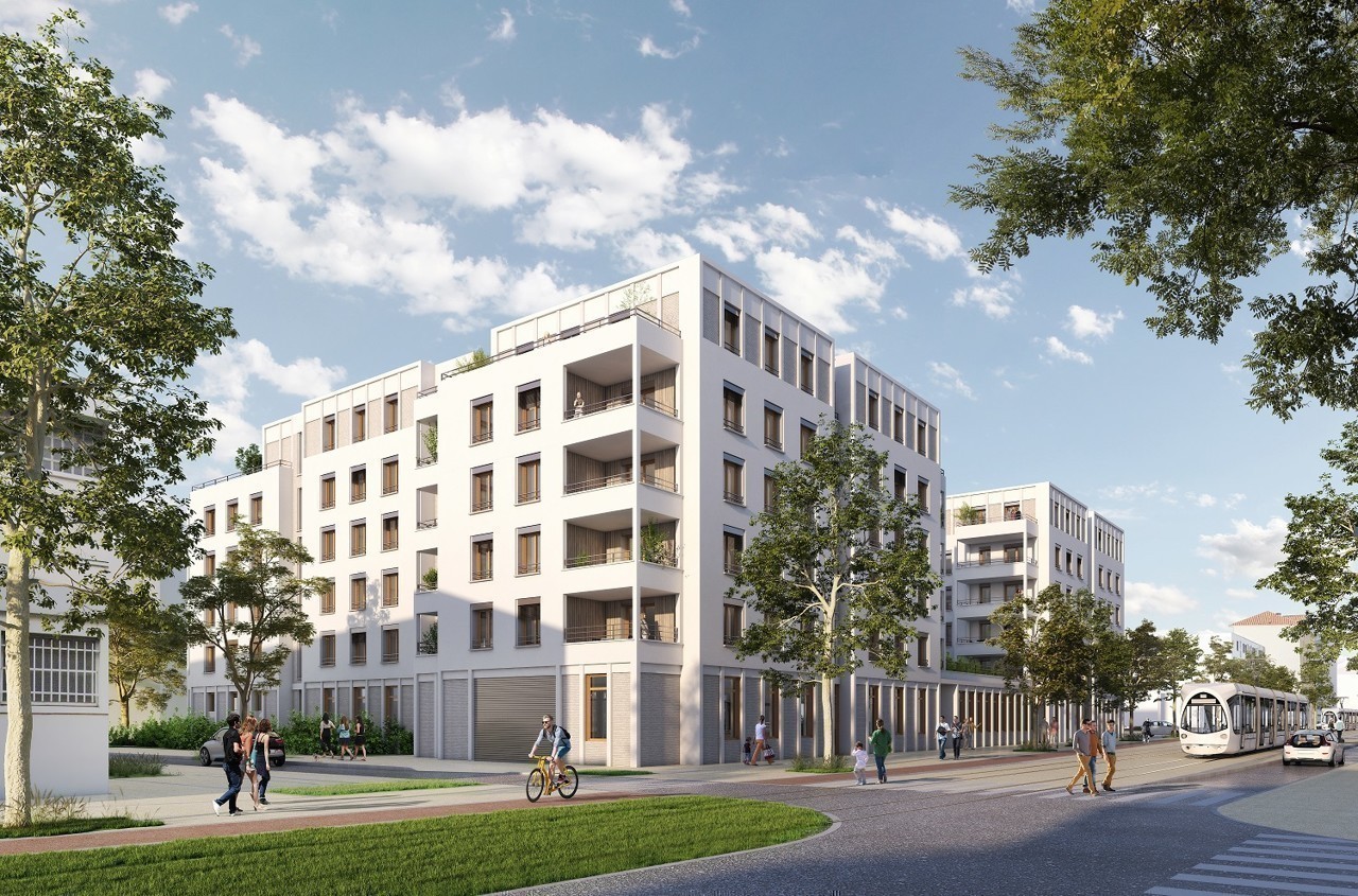 City center of Saint-Fons illustration